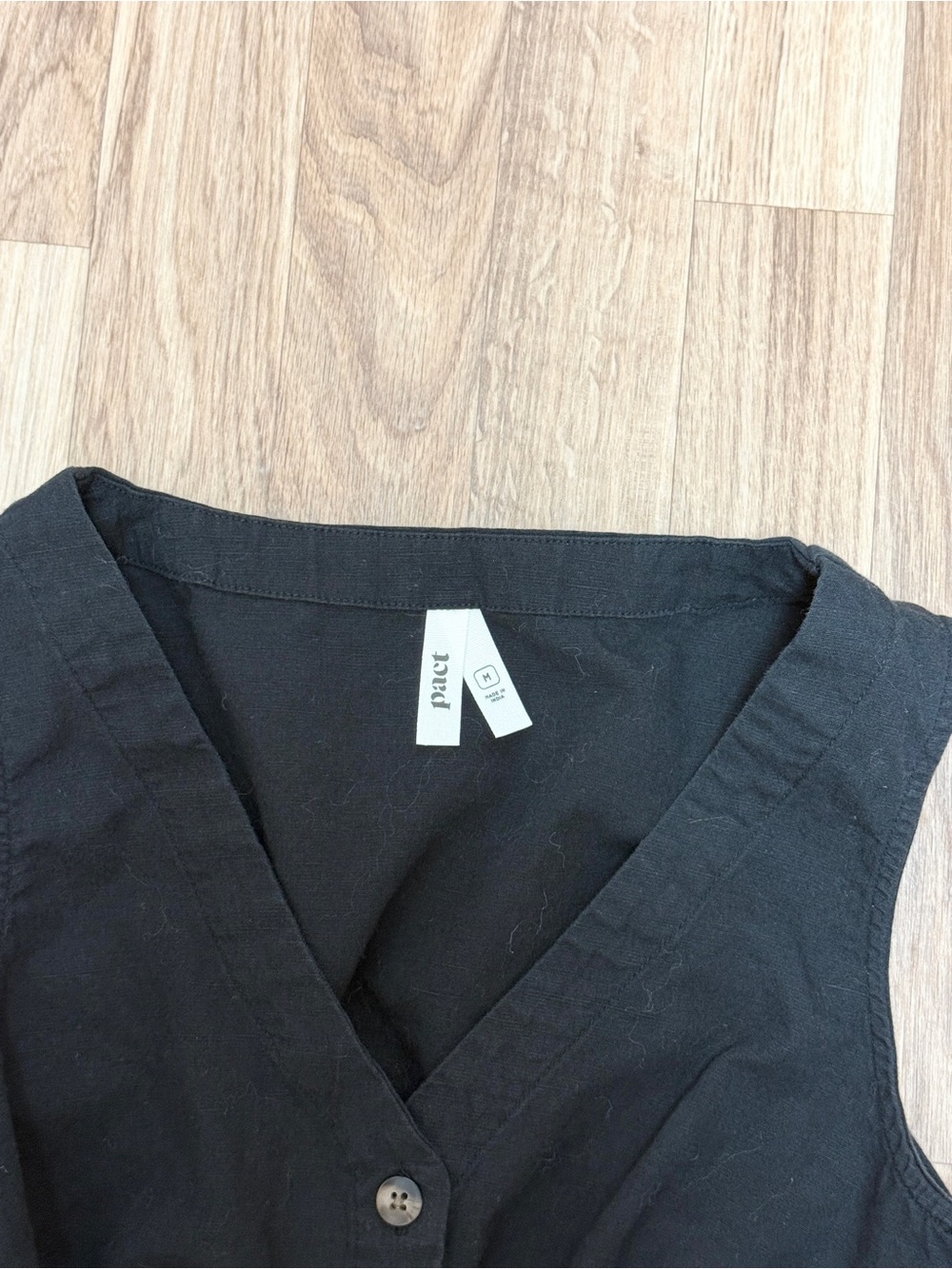 Pact Canopy Organic Cotton/Linen Button Front Dress - Picture 8 of 8